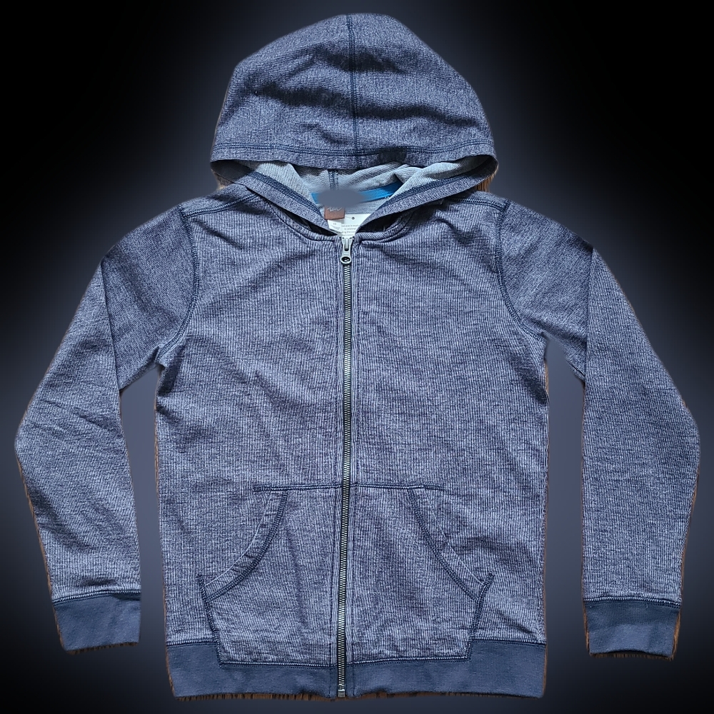 NWT Tea Collection Soft Cotton Zip-up Hoodie in Denim Blue Size 10